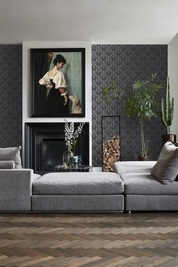 Origin Wallcoverings tapet ornament svart 53 cm x 10,05 m