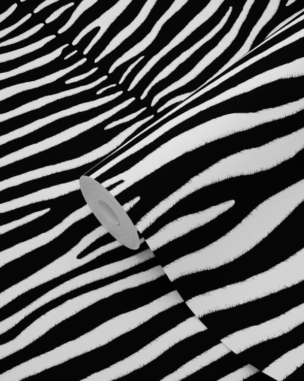 ESTAhome tapet zebraer sort og hvidt 53 cm x 10,05 m