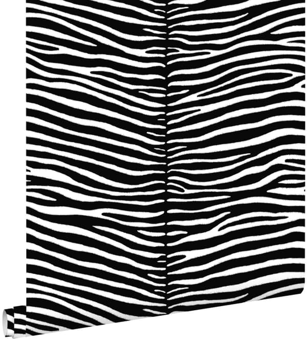 ESTAhome tapet zebraer sort og hvidt 53 cm x 10,05 m