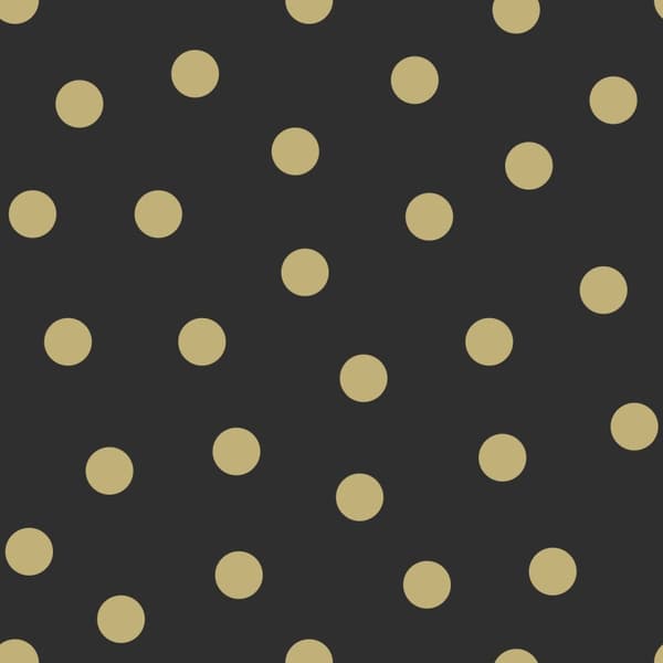 Origin Wallcoverings tapet prickar svart och guld 0,53 x 10,05 m