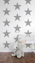 Miniatyrbillede 3 af 7: Origin Wallcoverings tapet stjerner hvidt og gråt 0,53 x 10,05 m