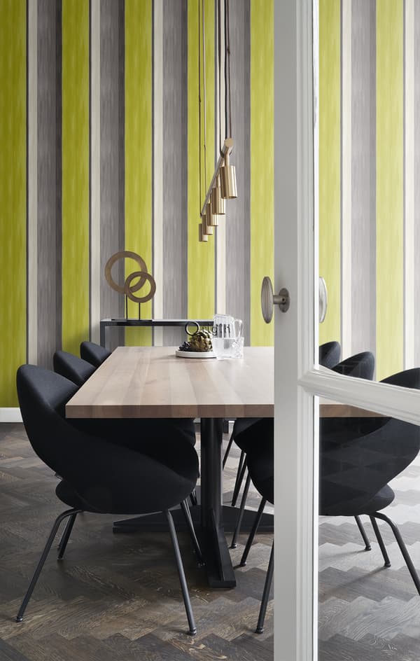 Origin Wallcoverings tapet ränder ockra och brunt 53 cm x 10,05 m
