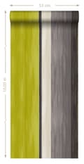 Miniatyrbild 8 av 8: Origin Wallcoverings tapet ränder ockra och brunt 53 cm x 10,05 m
