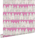 Miniatyrbild 1 av 6: ESTAhome tapet Kanalhus i Amsterdam rosa 53 cm x 10,05 m