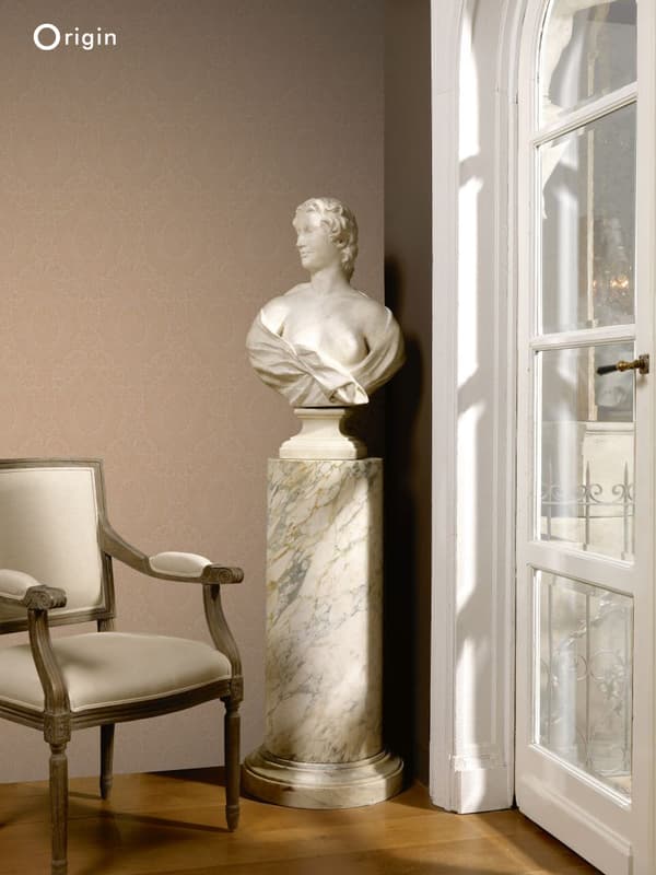 Origin Wallcoverings tapet ornament mulvarpegråt og skinnende bronze 53 cm x 10,05 m