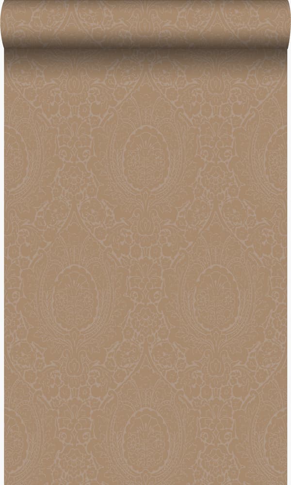Origin Wallcoverings tapet ornament mulvarpegråt og skinnende bronze 53 cm x 10,05 m