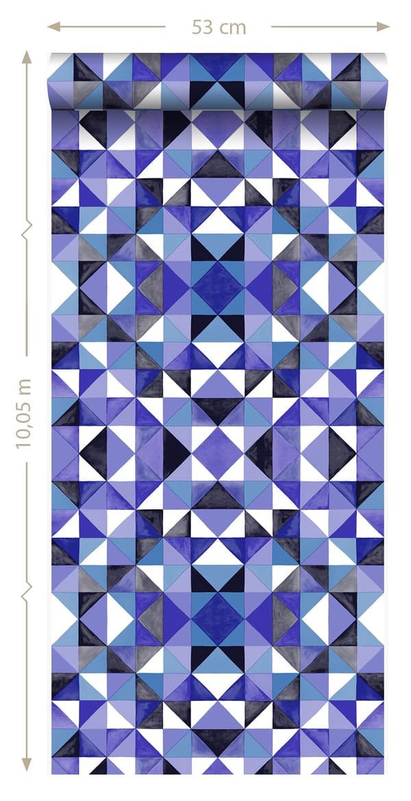 Origin Wallcoverings tapet kubism lila 53 cm x 10,05 m