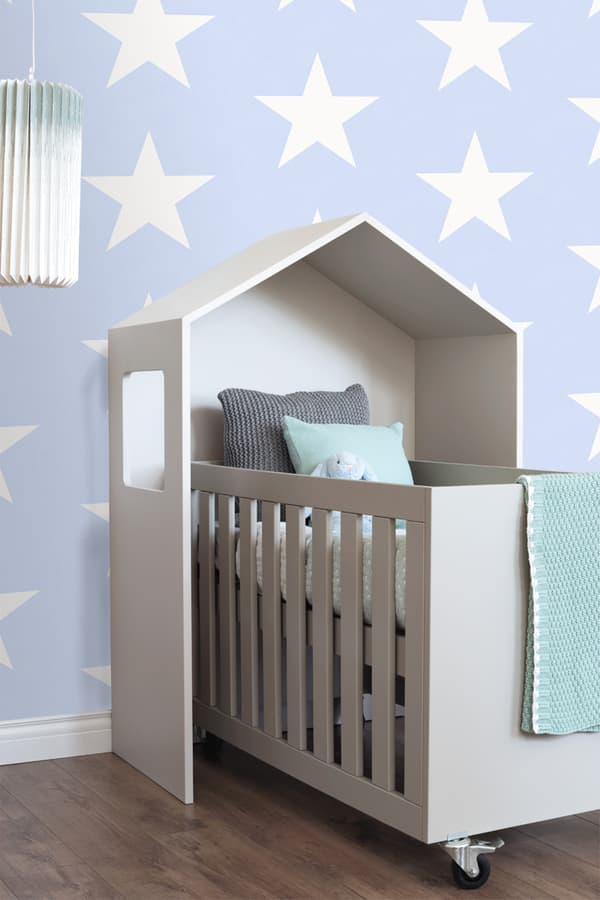 ESTAhome tapet stjärnor babyblått 53 cm x 10,05 m