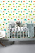 Miniatyrbild 5 av 7: ESTAhome tapet djur limegrönt och orange - 137335 - 53 cm x 10,05 m