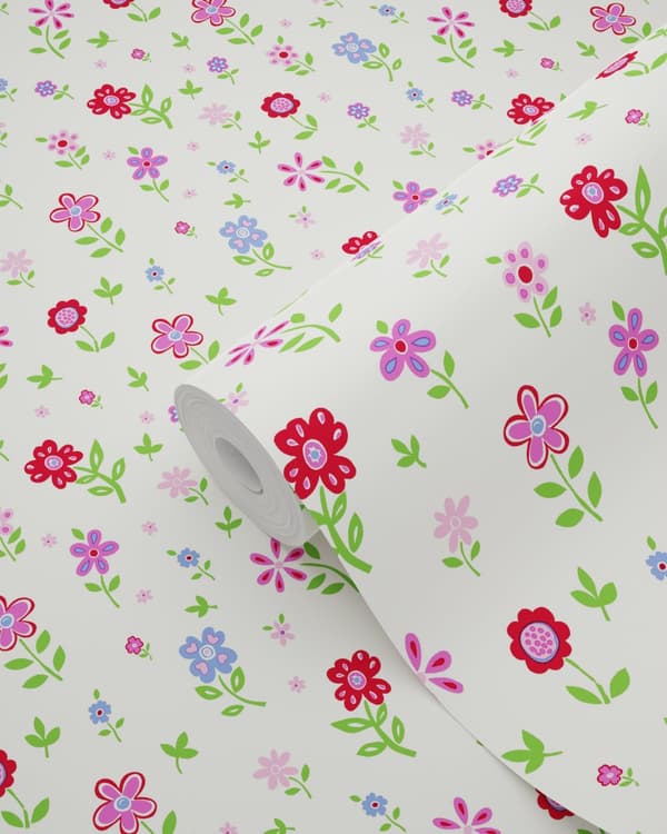ESTAhome tapet blomster mangefarvet 53 cm x 10,05 m