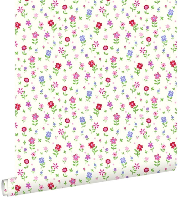 ESTAhome tapet blommor mångfärgat 53 cm x 10,05 m