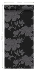 Miniatyrbild 7 av 7: Origin Wallcoverings tapet blommor svart 53 cm x 10,05 m