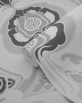 Miniatyrbild 3 av 5: Origin Wallcoverings tapet Art Nouveau blommönster svart och grått 53 cm x 10,05 m
