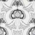 Miniatyrbild 4 av 5: Origin Wallcoverings tapet Art Nouveau blommönster svart och grått 53 cm x 10,05 m
