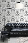 Miniatyrbild 2 av 5: Origin Wallcoverings tapet Art Nouveau blommönster svart och grått 53 cm x 10,05 m