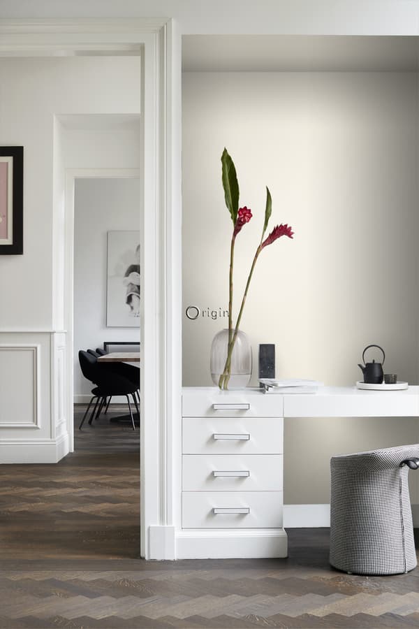 Origin Wallcoverings tapet linne benvitt - 347010 - 53 cm x 10,05 m
