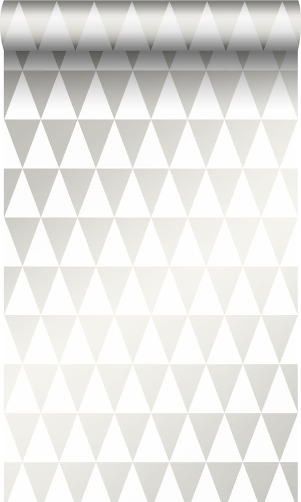 Origin Wallcoverings tapet grafiska trianglar glänsande vitt 0,53 x 10,05 m