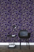 Miniatyrbillede 4 af 6: ESTAhome tapet funky blomster og paisleys lilla og brunt 53 cm x 10,05 m