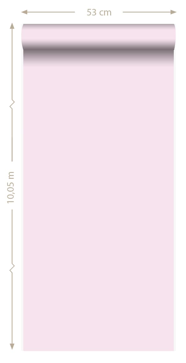 Origin Wallcoverings tapet ensfarvet skinnende rosa 53 cm x 10,05 m