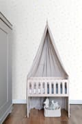 Miniatyrbild 5 av 8: Origin Wallcoverings tapet polkaprickar pastellgult, varm ljusgrått och ljust krämfärgat 53 cm x 10,05 m