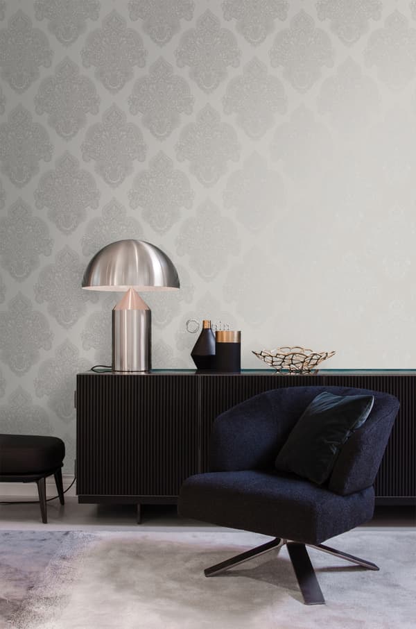 Origin Wallcoverings tapet ornament mulvarpegråt 53 cm x 10,05 m