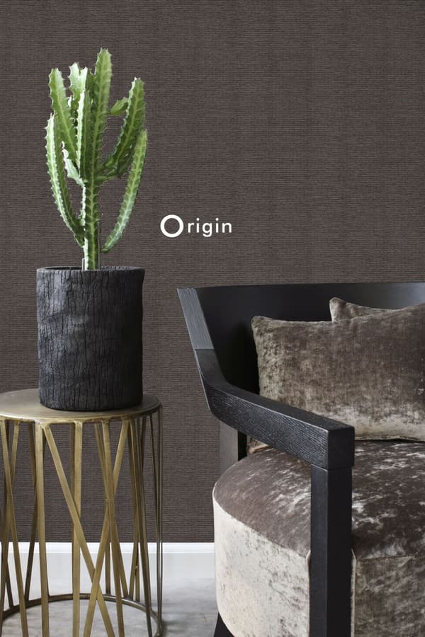 Origin Wallcoverings tapet linnedstruktur mørkt mudvarpegråt 53 cm x 10,05 m