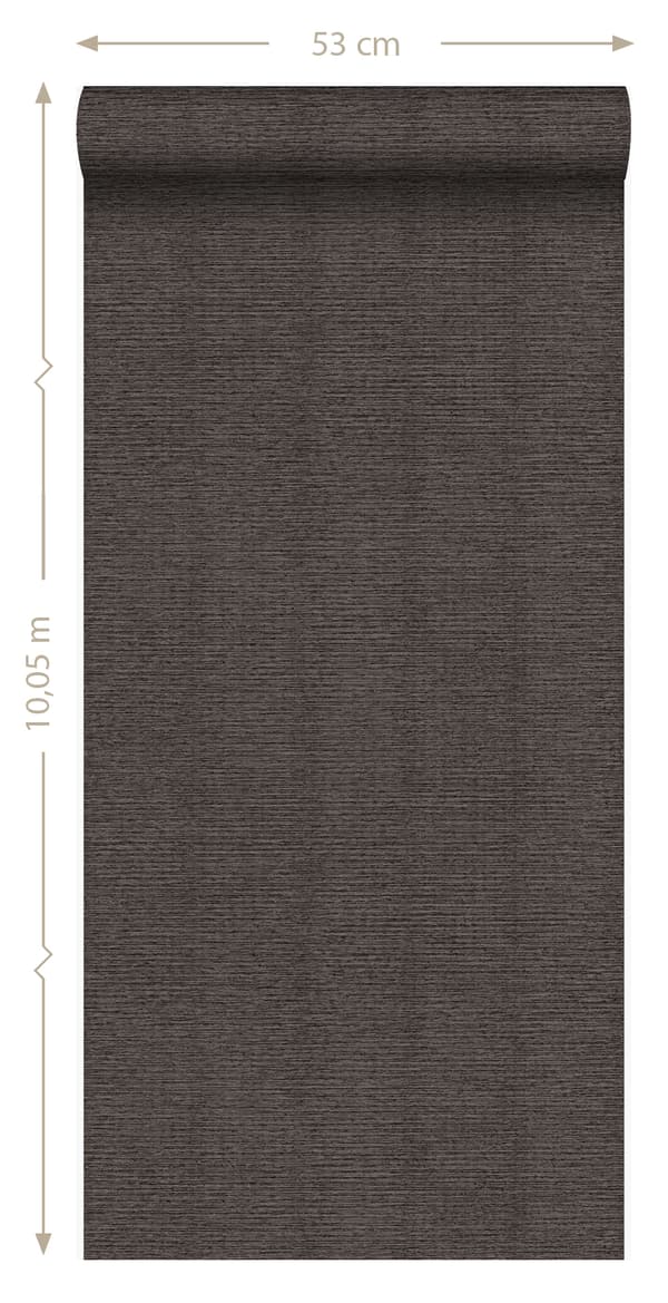Origin Wallcoverings tapet linnedstruktur mørkt mudvarpegråt 53 cm x 10,05 m