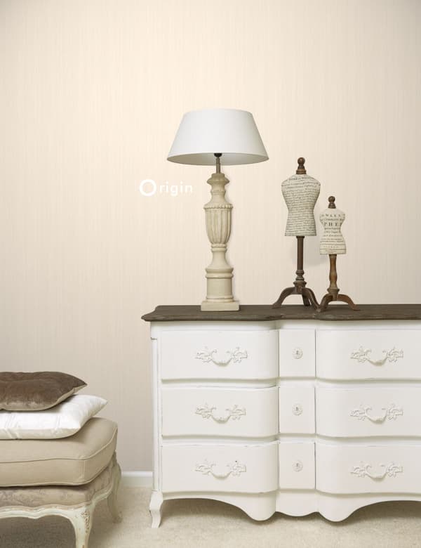 Origin Wallcoverings tapet smala ränder benvitt 53 cm x 10,05 m