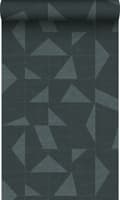 Miniatyrbillede 1 af 7: Origin Wallcoverings tapet grafisk motiv med vævet struktur gråblåt 0,53 x 10,05 m