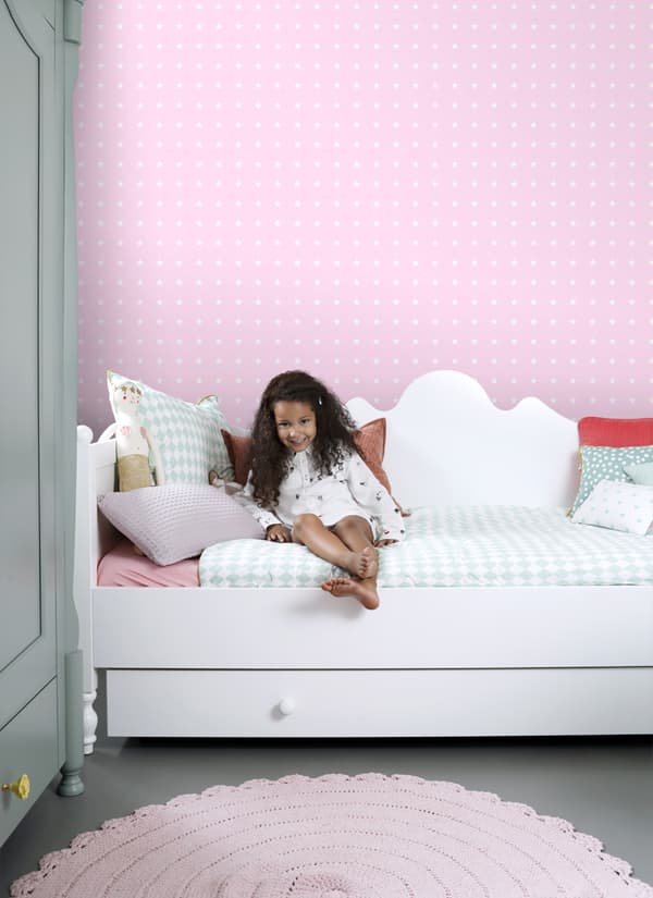 ESTAhome tapet stjerner lyserødt 53 cm x 10,05 m