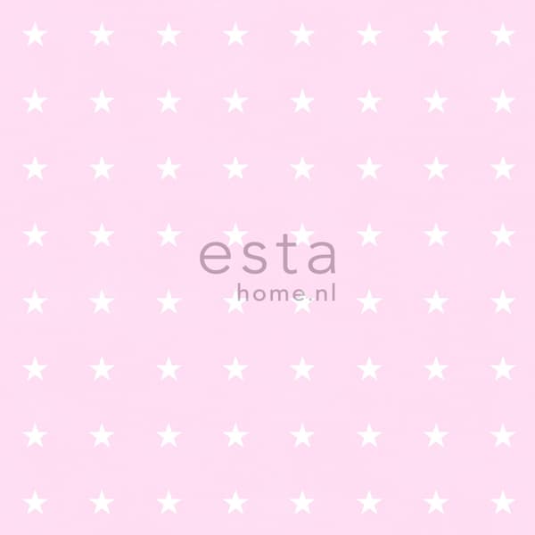 ESTAhome tapet stjerner lyserødt 53 cm x 10,05 m