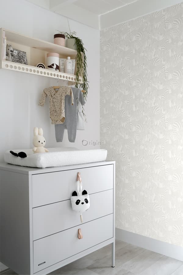Origin Wallcoverings tapet zebror silver 53 cm x 10,05 m