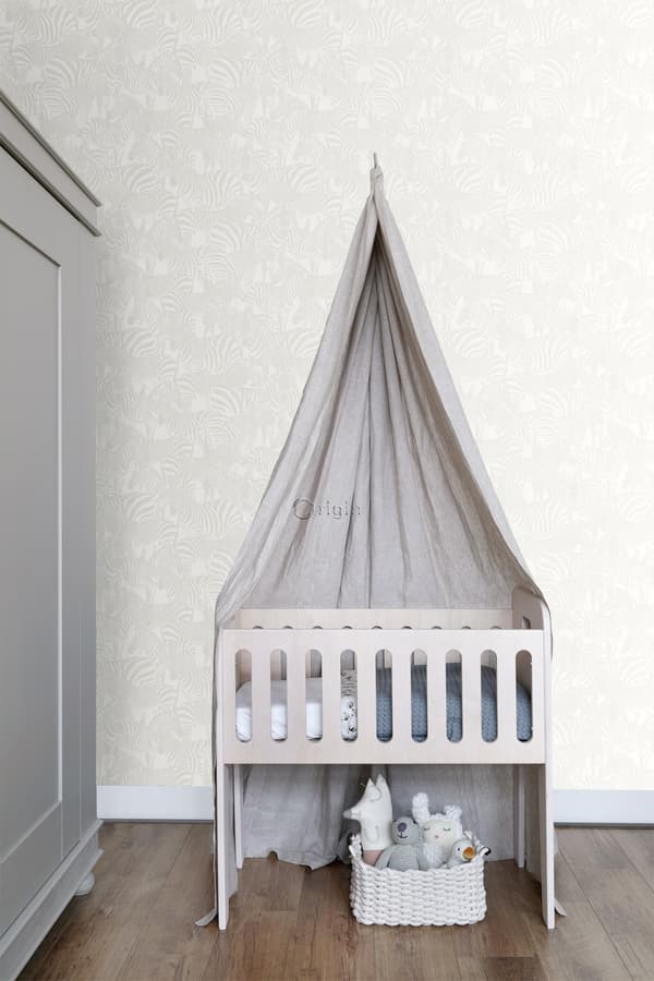 Origin Wallcoverings tapet zebror silver 53 cm x 10,05 m