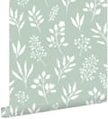 Miniatyrbillede 1 af 8: ESTAhome tapet blomstermønster i skandinavisk stil mintgrønt 0,53 x 10,05 m