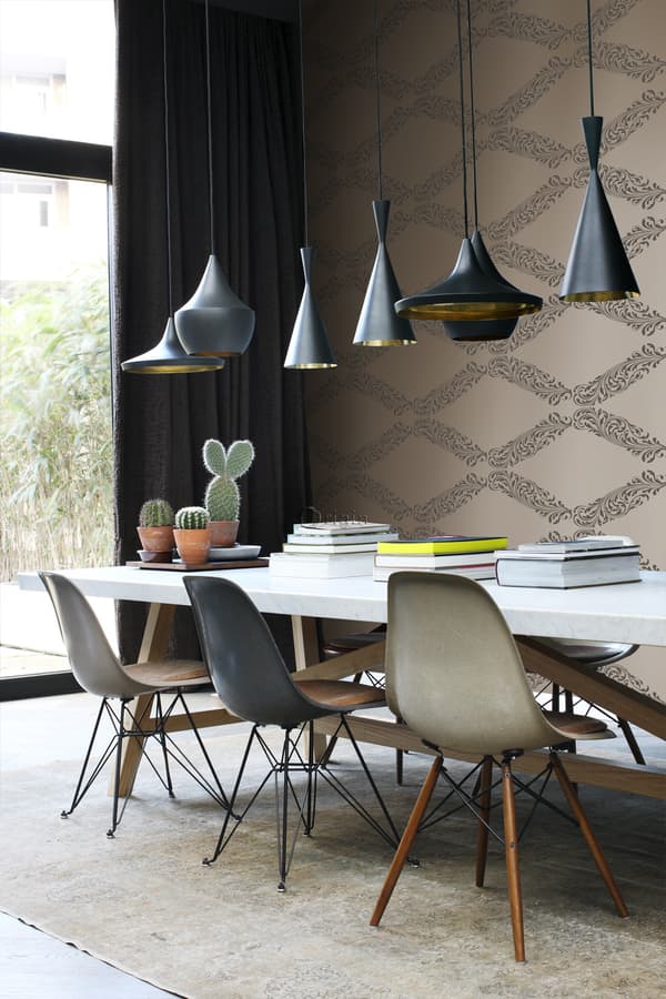 Origin Wallcoverings tapet ornament glänsande brons och brunt 53 cm x 10,05 m