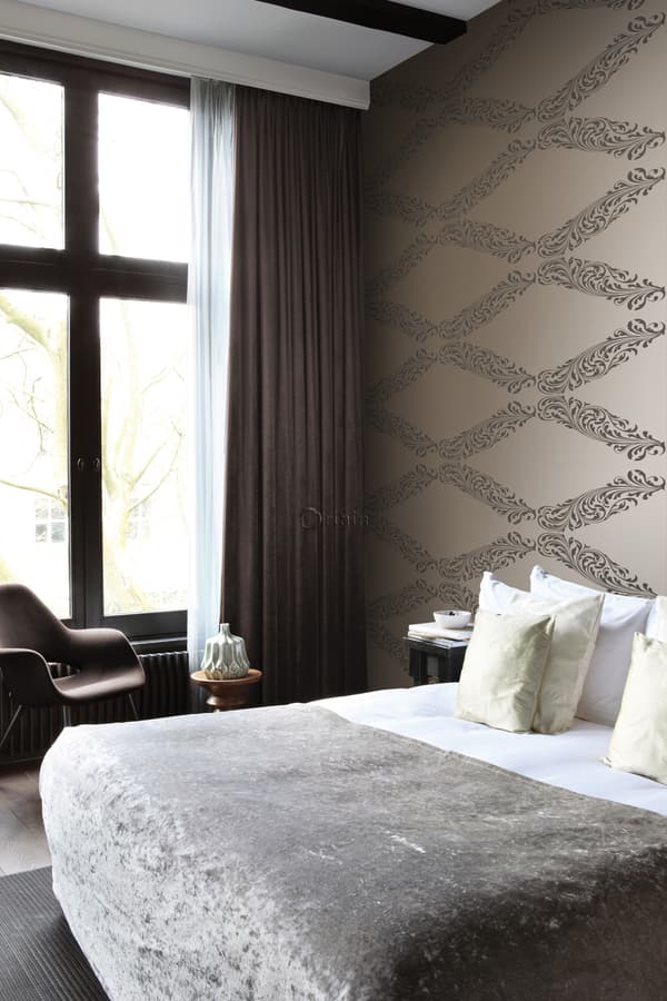 Origin Wallcoverings tapet ornament glänsande brons och brunt 53 cm x 10,05 m