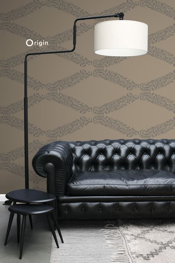 Origin Wallcoverings tapet ornament glänsande brons och brunt 53 cm x 10,05 m