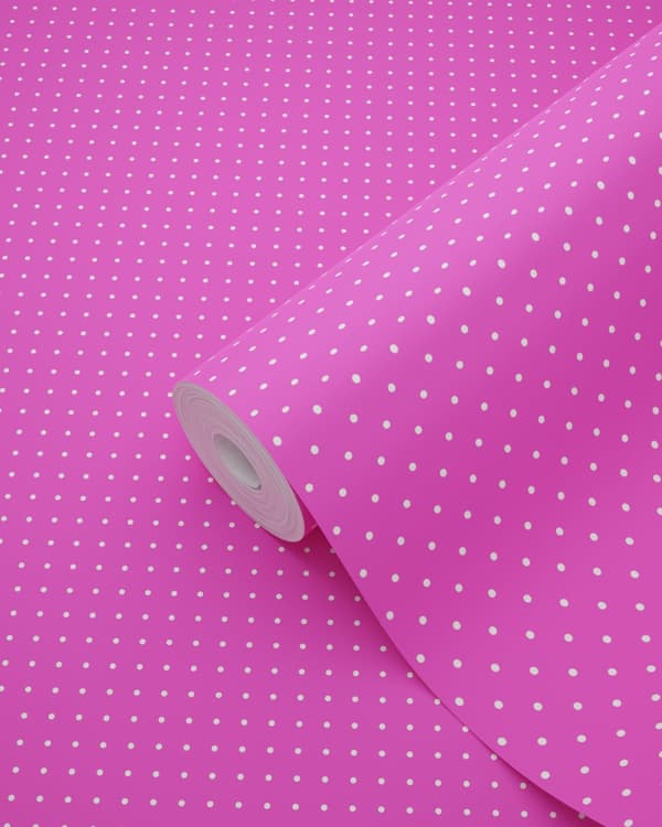 ESTAhome tapet små prickar rosa 53 cm x 10,05 m