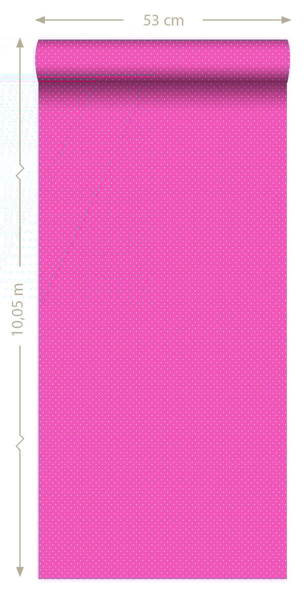 ESTAhome tapet små prickar rosa 53 cm x 10,05 m