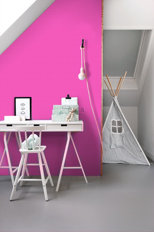 ESTAhome tapet små prickar rosa 53 cm x 10,05 m