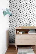 Miniatyrbild 6 av 8: Origin Wallcoverings tapet prickar svart och vitt 0,53 x 10,05 m