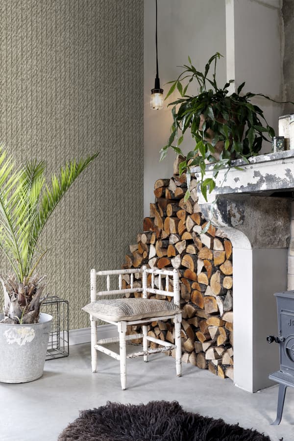 ESTAhome tapet reb mulvarpegråt 53 cm x 10,05 m