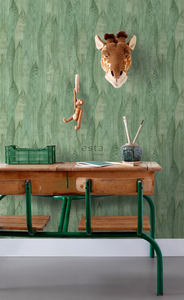 ESTAhome tapet blade celadon grønt - 138986 - 0,53 x 10,05 m