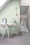 Miniatyrbild 2 av 8: ESTAhome tapet terrazzo mintgrönt, vitt och grått 0,53 x 10,05 m