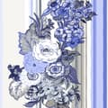Miniatyrbillede 3 af 4: ESTAhome tapet vintage blomster indigoblåt 53 cm x 10,05 m