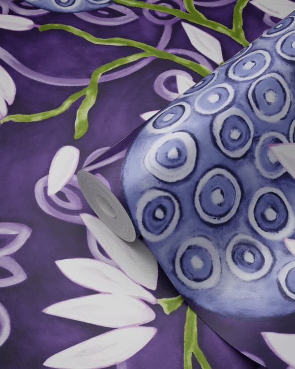 Origin Wallcoverings tapet magnolia lila 53 cm x 10,05 m