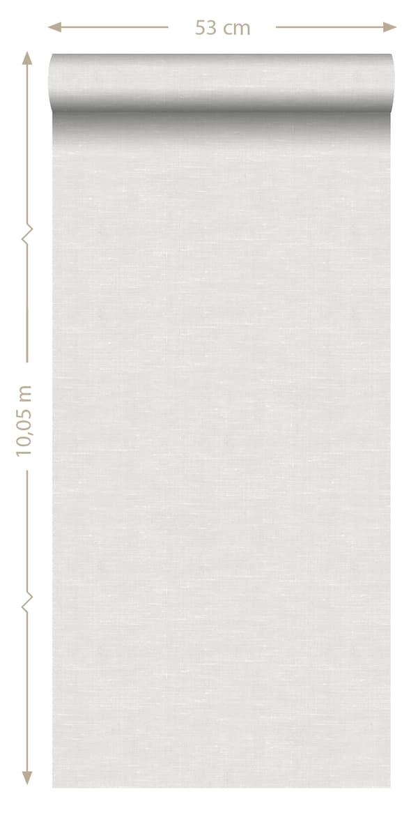 ESTAhome tapet enfärgad med linnetextilstruktur varm ljusgrått 53 cm x 10,05 m