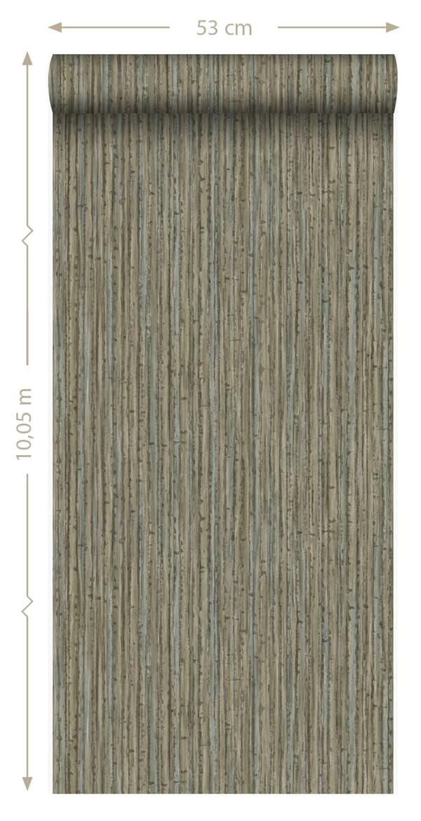 Origin Wallcoverings tapet bambus mørkt mudvarpegråt 53 cm x 10,05 m