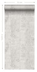 Miniatyrbild 3 av 3: Sanders & Sanders tapet kelim-lapptäcke ljusgrått - 935263 - 53 cm x 10,05 m