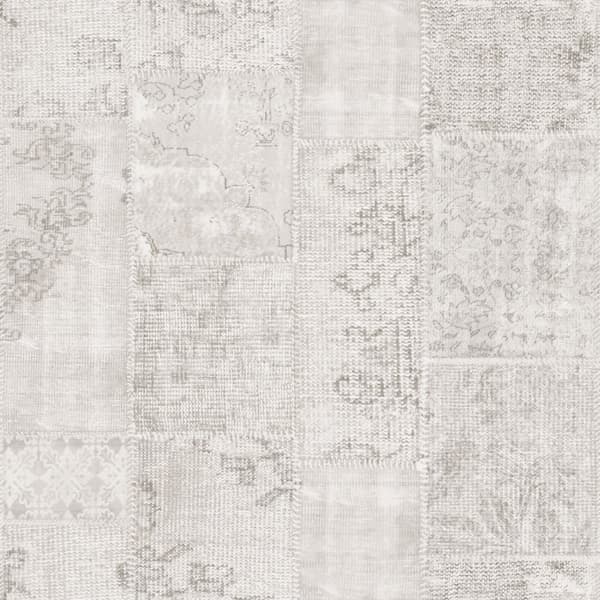 Sanders & Sanders tapet kelim-lapptäcke ljusgrått - 935263 - 53 cm x 10,05 m
